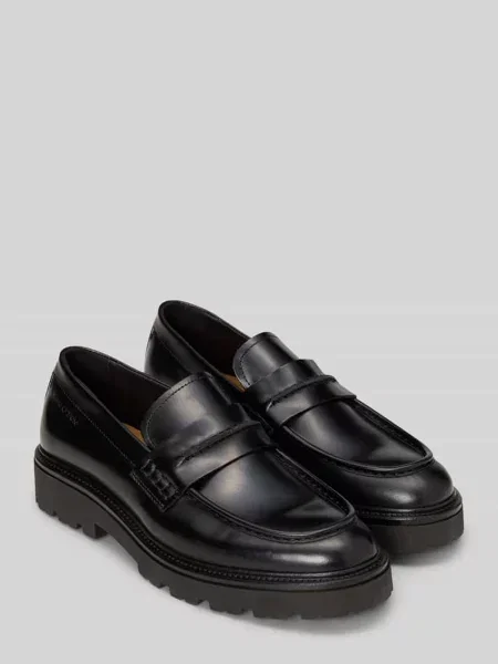 Loafersy z naturalnej skóry bydlęcej model Phil' Marc O'polo czarne