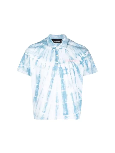 Koszulka polo Dsquared2 z krótkim rękawem niebieska