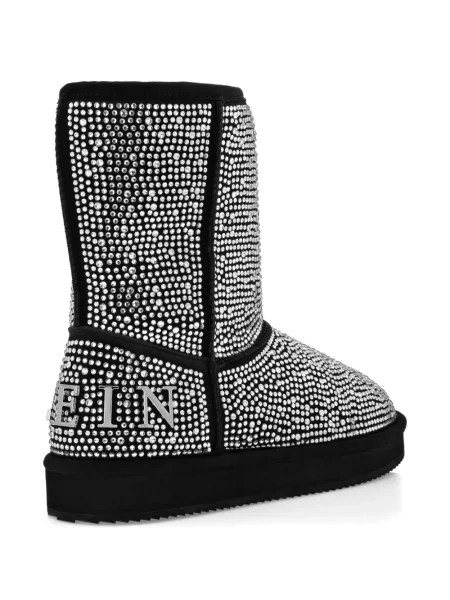 Cizme scurte Philipp Plein fără toc negru