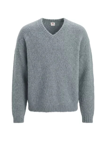 Πουλόβερ Levi's με λαιμόκοψη v μπλε