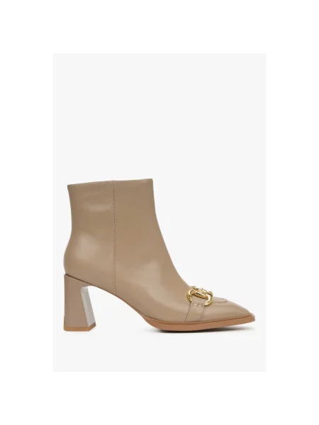 Черевики на шкіряні Estro бежеві