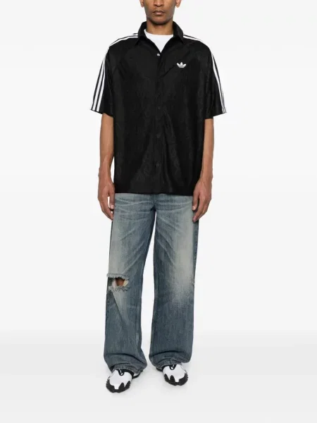 Trčanje bokserice Adidas s V-izrezom od jersey crna