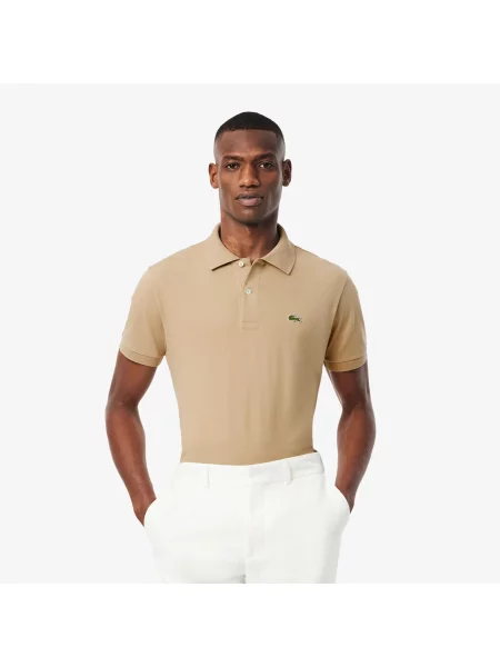 Lacoste Koszulka Polo Classic Fit Light Piqué beżowa