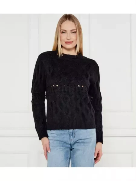 Silvian Heach Pulover cu adaos de lână negru