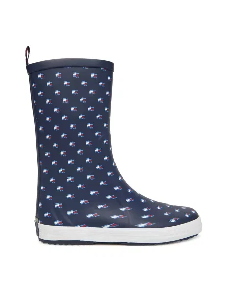 Gumijasti škornji Tommy Hilfiger Rain Boot D Mornarsko modra