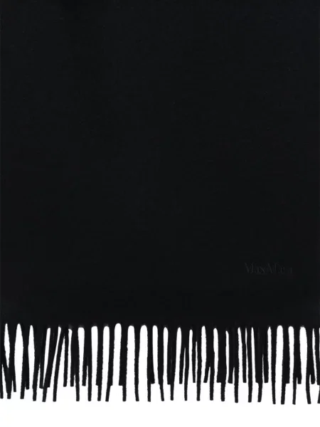 Fular Max Mara cu broderie negru