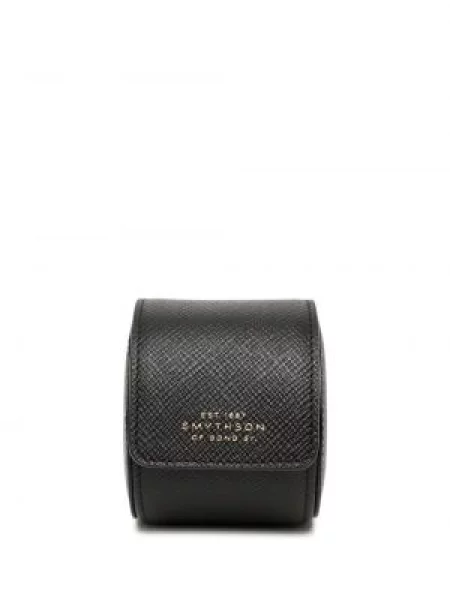 Ceas Smythson din piele negru