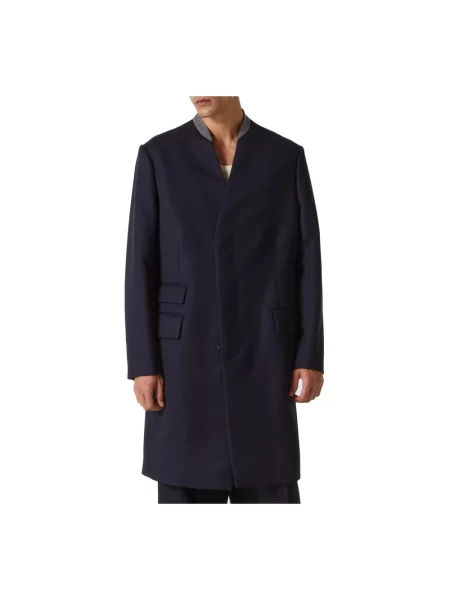 Płaszcz Maison Margiela wełniany niebieski