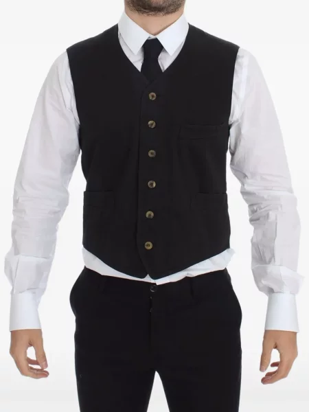 Vestă Dolce & Gabbana cu decolteu în V negru