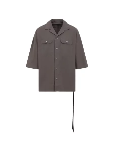 Cămașă Rick Owens Drkshdw cu legături maro