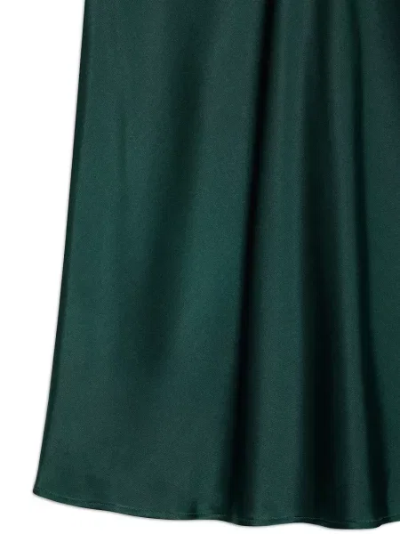 Fustă Anine Bing de mătase verde