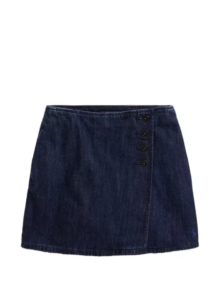 Spódnica jeansowa dziecięca Polo Ralph Lauren niebieska