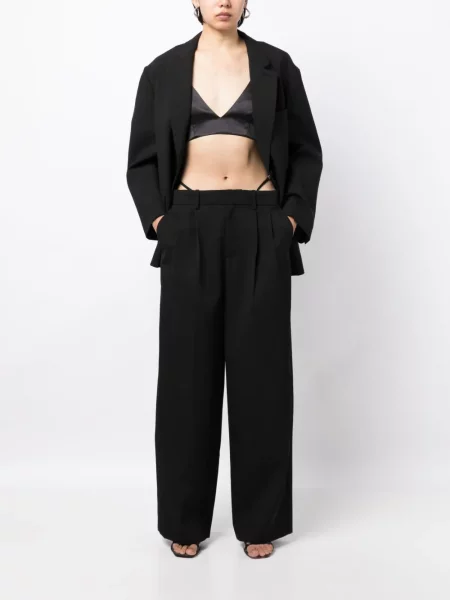 Plačiakojis kelnės Alexander Wang juoda