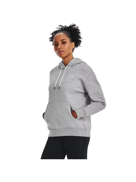 Флийс суичър с качулка Under Armour с качулка сиво