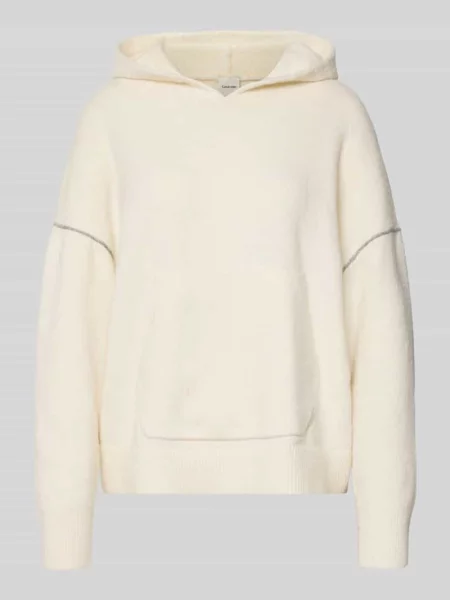 Calvin Klein Bluza Z Kapturem Lounge Plush weiss biała