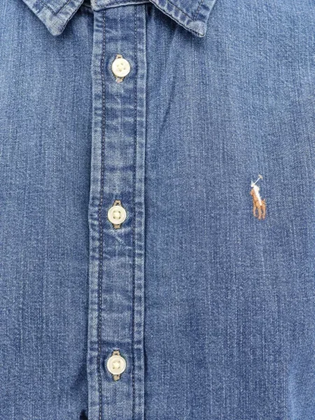 Căciulă Polo Ralph Lauren din țesătură twill cu autograf cu cordon albastru
