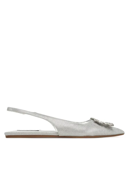 Балеринки Steve Madden Calista с отворена сребристо