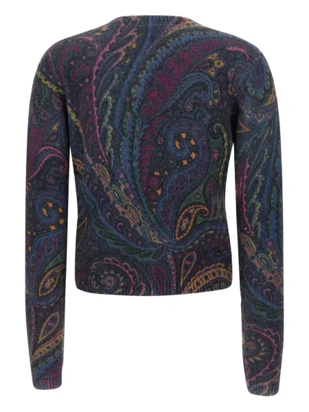 Жилетка Etro с принт с пейсли десен синьо