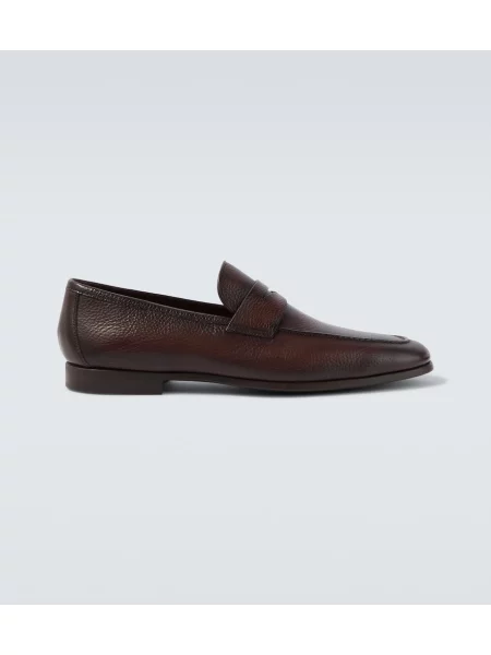 Pantofi loafer Magnanni din piele maro