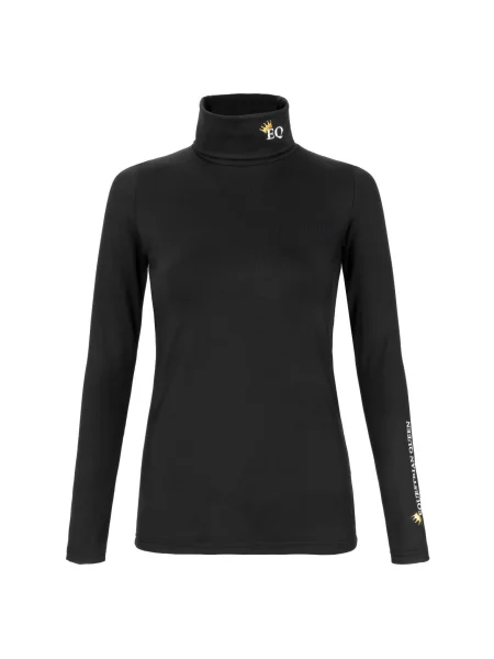 Bluza golf jeździecka Equestrian Queen Magdalene ciepła czarny