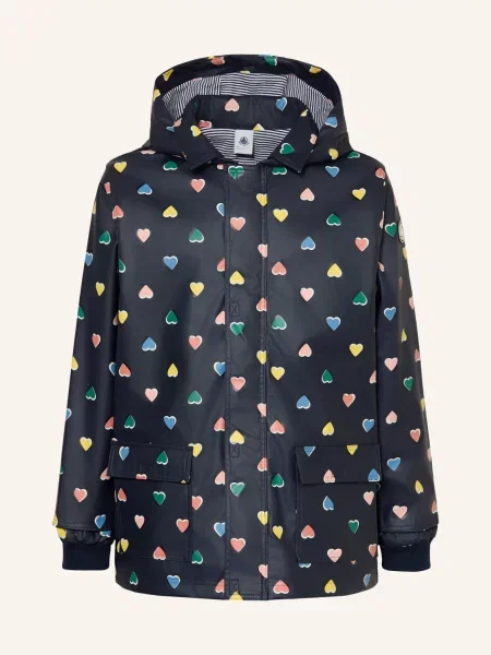 Petit Bateau Nepromokavá Bunda tmavě / starorůžová / tmavě žlutá modrá