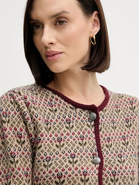 Кардиган з додаванням вовни Hoss Intropia бордовий