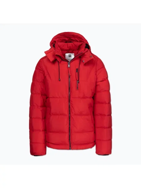 Geacă de iarnă pentru bărbați Pitbull Piedmont Quilted Hooded fluorescent red roșu