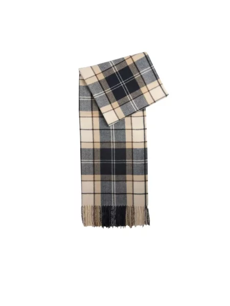 Szal z wzorem na całej powierzchni model HAILES' Barbour granatowa