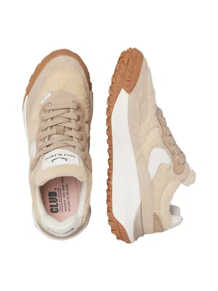 Sneakersy Voile Blanche skórzane beżowe