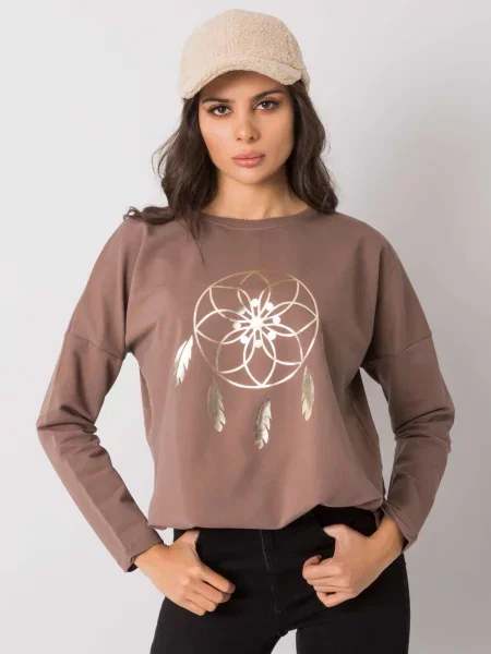 Bluză Fashionhunters maro