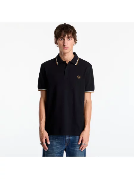 Tricou FRED PERRY Twin Tipped Fred Perry Shirt Black L negru