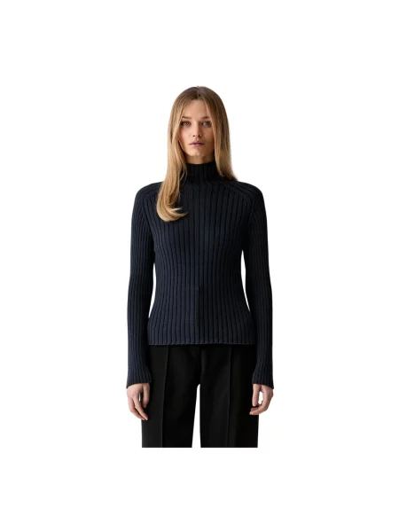 Sweter z golfem Marc O'polo niebieski