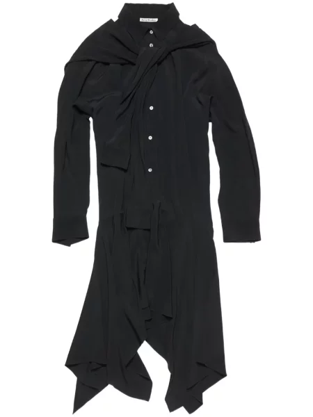 Rochie midi Acne Studios până la genunchi de costum negru