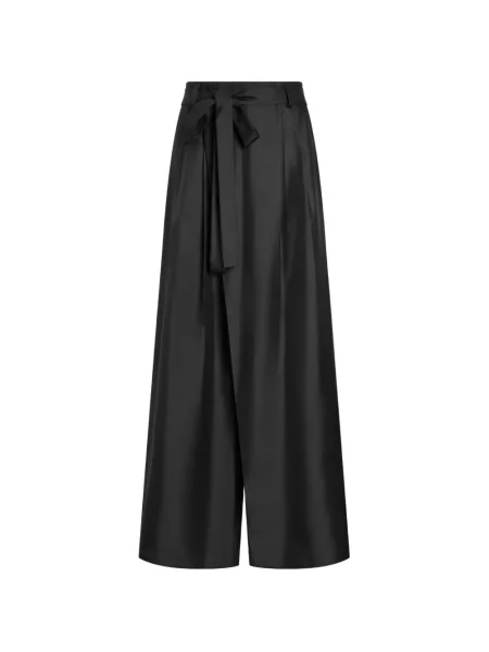 Pantaloni Dolce & Gabbana de mătase negru