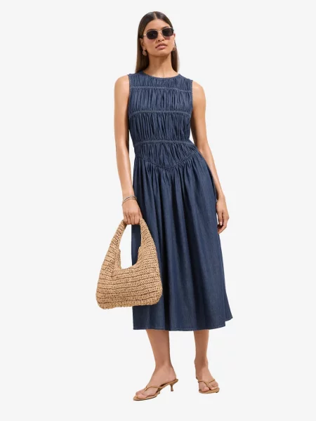 Friends Like These Rochie denim albastru