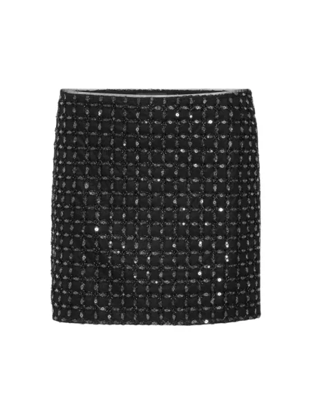 Spódnica tiulowa Rotate Birger Christensen tiulowa z koralikami czarna
