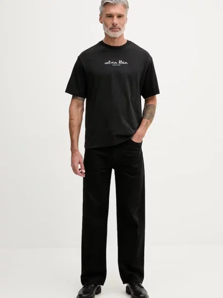 Calvin Klein Jeans Tričko azúrová biela čierna