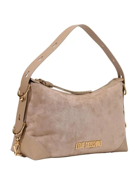 Geantă Love Moschino din piele bej