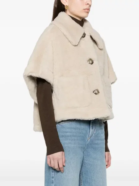 Μάλλινος αρκουδάκι μπουφάν Max Mara μπεζ