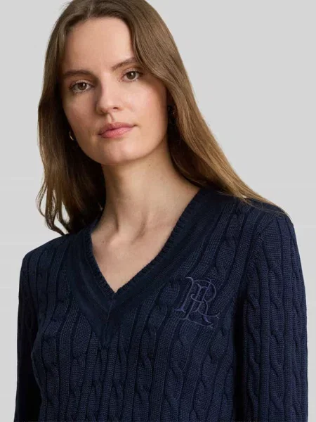 Ralph Lauren Swetry Kobieta Niebieski L Meren Long Sleeve Pullover granatowy