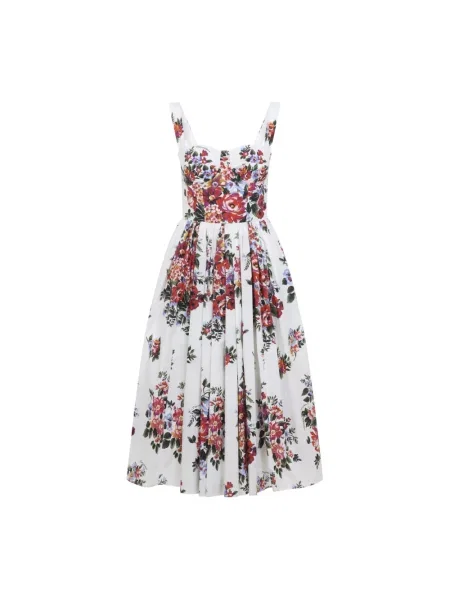 Sukienka midi Dolce And Gabbana biała