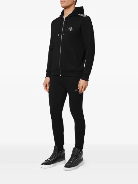 Hanorac cu glugă Philipp Plein cu imagine negru