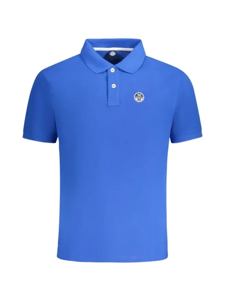 Tricou polo North Sails cu autograf albastru