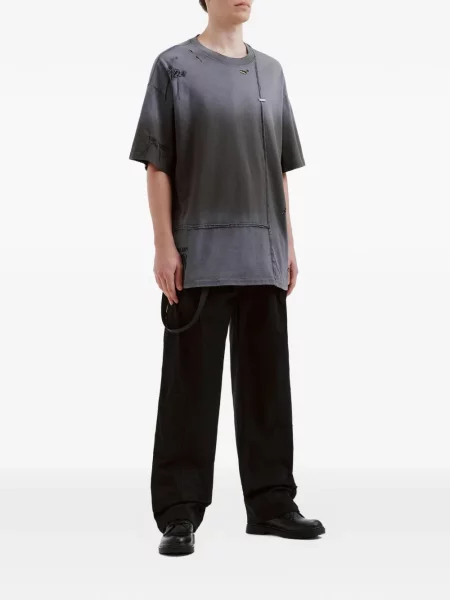 Pantaloni Musium Div. cu bretele negru