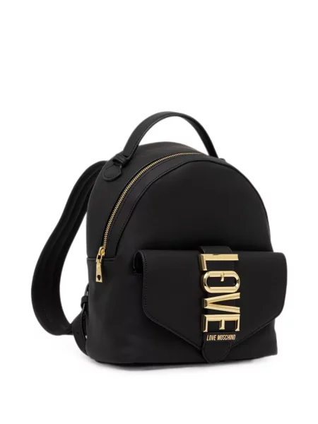 Раница Love Moschino с катарама с автограф черно