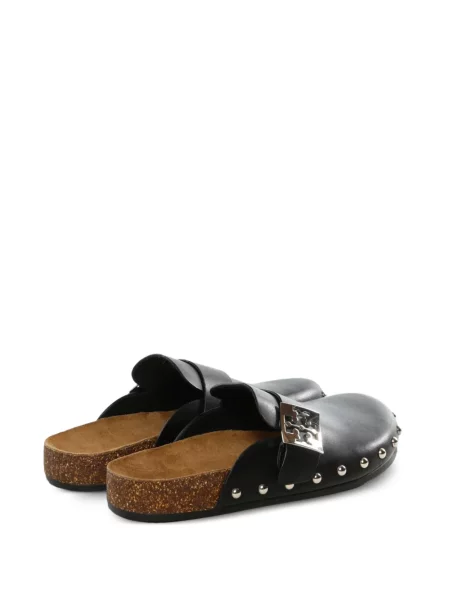 Papuci tip mules Tory Burch cu tepi negru