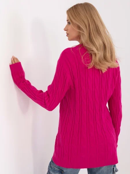 Sweter Wool Fashion Italia fuksja