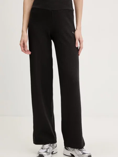 Puma spodnie dresowe z bawełną Essential Elevated czarne