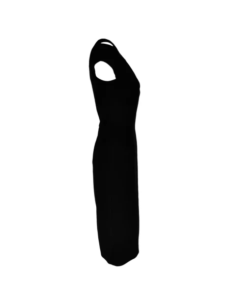Rochie midi Roland Mouret cu decolteu în V negru