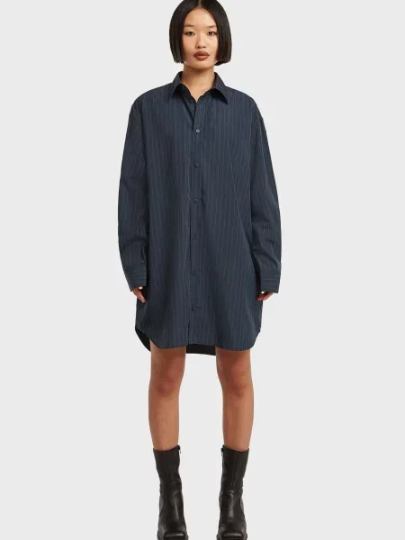 Смугаста сукня G-star Raw синя